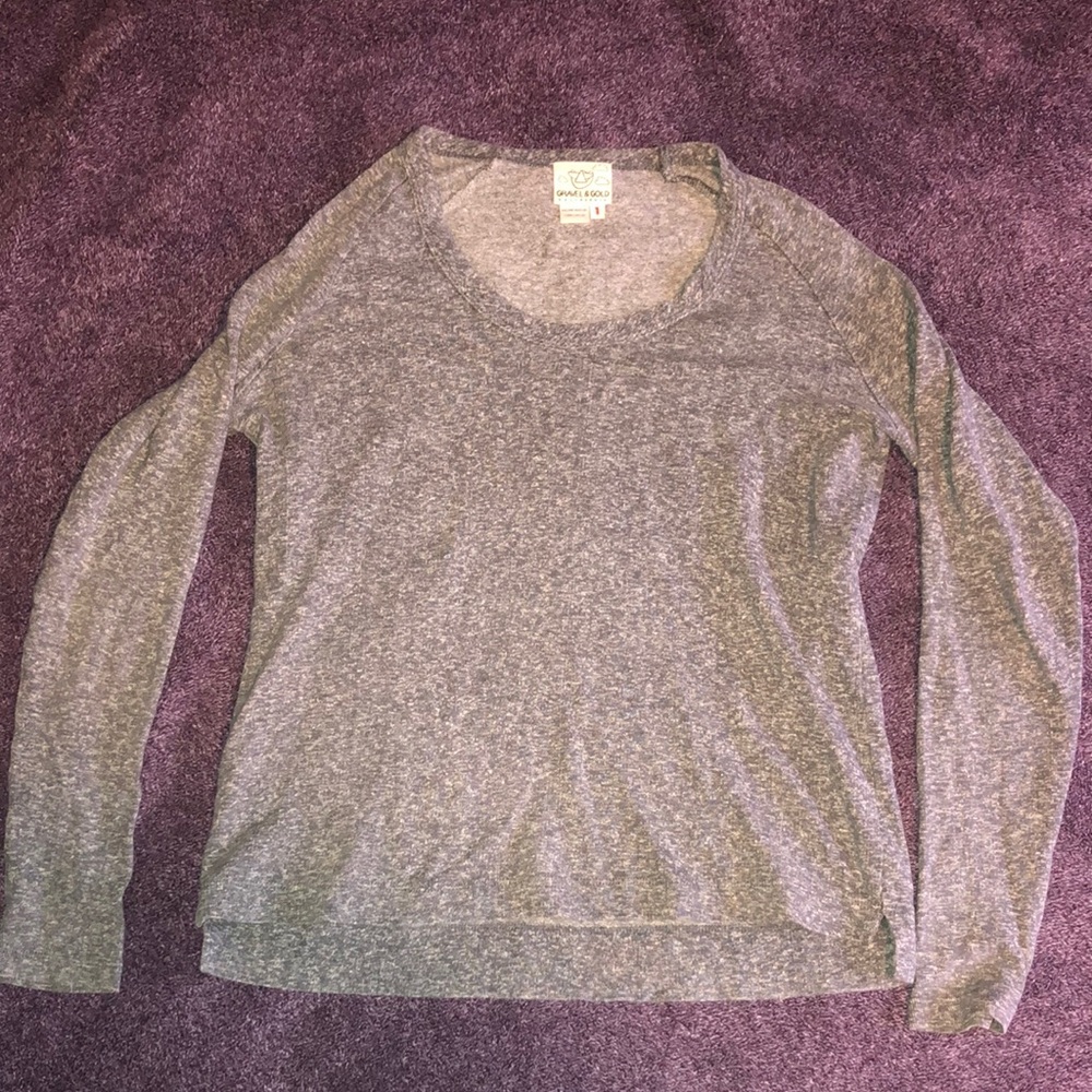 Gray Long Sleeve Top